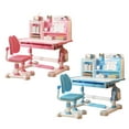 thumbnail image 3 of WETLA Kids Adjustable Study Desk and Chair Set - 26"-32" Height Ergonomic Children's Desk with Posture Support, Built-in Book Stand & Footrest, Homework Station for Ages 5-12, 3 of 9