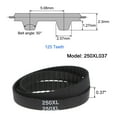 thumbnail image 2 of 250XL 037 Timing Belt 125 Teeth Rubber Geared Cogged Belt, 0.37" Width, 0.20" Pitch, 2 of 5