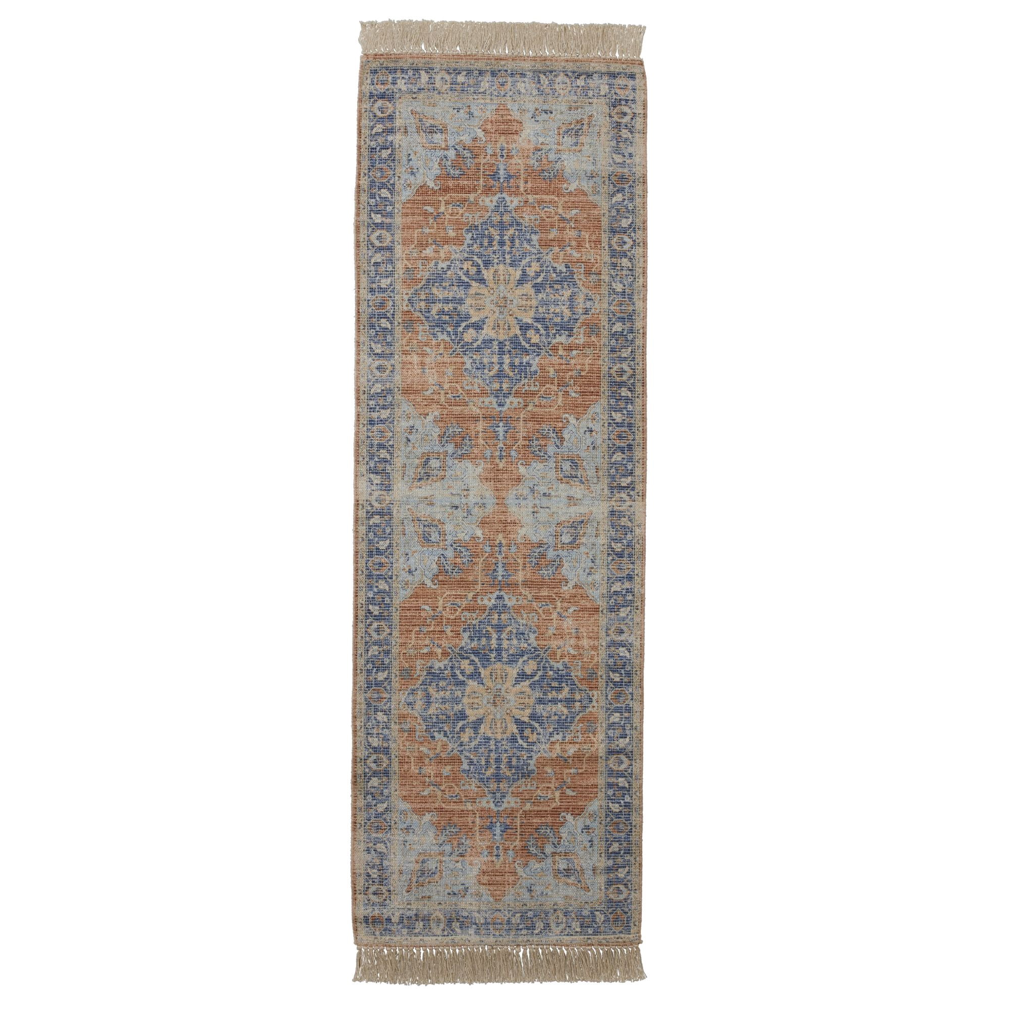 (2 pack) Better Homes & Gardens Persian Fringe Indoor Area Rug, Orange, 24"x84"