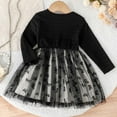 thumbnail image 4 of Utlike Girls Dresses Long Sleeve Dress With Bow Print Party Dress Leisure Sundress Size 9 Months-12 Months, 4 of 8