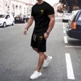 thumbnail image 1 of MKLEKYY Pijama Corto De Verano Para Hombre, Ropa Deportiva, Camiseta Transpirable De Manga Corta Y Pantalones Cortos Deportivos Con Bolsillos., 1 of 4