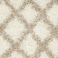 thumbnail image 2 of SAFAVIEH Dallas Jerrie Geometric Shag Runner Rug, Ivory/Beige, 2'3" x 6', 2 of 7
