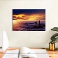 thumbnail image 3 of Elephant Stock Sunrise Fishing Wall Art - Horizontal Canvas Wall Art - Living Room Wall Decor - Hobbies And Lifestyle Canvas - Orange And Blue Decor - 12" x 8", 3 of 8