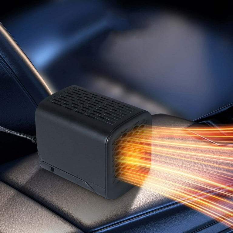 car heater plug in cigarette lighter 12V 200W Electric Portable Plugs into w/ 360 Rotatable Car Defroster Windshield Fuel 27ISA11455 Effectively improve the air temperature and improve the visual safety of driving [humanized design] with portable ergonomic handle 12V 150W Plug into Cigarette