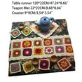 thumbnail image 5 of Handmade Crochet Wool Table Runner Teapot Cushion Pad Coaster Set of 8 for Home Living Room Dining Table Decoration, 5 of 10