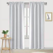 Amay Room Darkening Rod Pocket Curtain Panel Draperies Greyish White 42 Inch Wide by 108 Inch Long-1 Panel