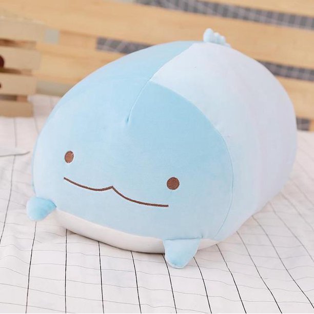 Cartoon Corner Bio Pillow Plush Toy Animation Sumikko Gurashi Animal Bear Hamster Elephant Stuffed Doll For Baby Sleep Pillowblue60cm Deng Xun unisex