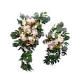 thumbnail image 4 of Artificial Wedding Arch Flowers Set Peony Flower Swag Versatile Welcome Sign Pink, 4 of 10