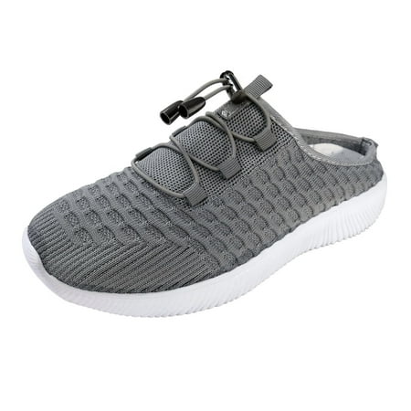 

Mackneog Ladies Solid Color Breathable Mesh Lightweight Flat Casual Sneakers Gift on Clearance