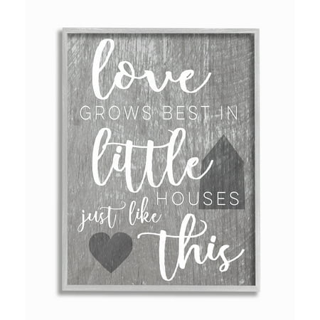 The Stupell Home Decor Love Grows Best in Little Houses Gray Framed Texturized (Best Grow Room Controller)