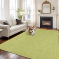 thumbnail image 3 of Vintage Fruit Green Large Area Rugs for Bedroom Living Room, Soft Non Slip Carpet Bedside Rug, Farmhouse Retro Solid Color Linen Texture Rectangular Floor Cover Kitchen Accent Rug 6'x9' for Office, 3 of 9