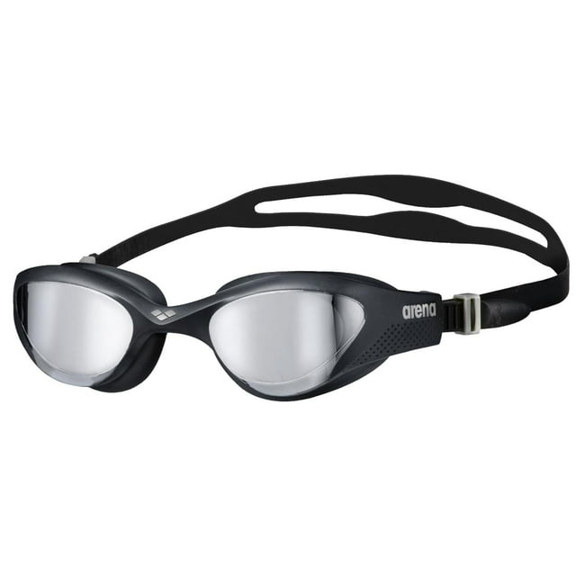 Arena The One - anteojos de natación para jóvenes y Adultos, Plateado/Negro/Negro, espejadas multicolor