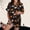 Black180, variant on Halloween Pajamas Halloween Pumpkin Print Plus Size Button Pajamas for Women Set