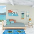 thumbnail image 3 of Blue Crab on Blue Indoor or Outdoor Runner Mat 28x58, 3 of 5