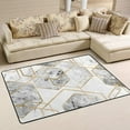 thumbnail image 5 of Soft Rug Large Area Rugs, Metal Hexagon Texture Comfortable Indoor Carpet, Baby Play&nbsp;Mat for Living Room Bedroom Nursery Decor Floor Mat 72 X 48 Inch Carpet Runner, 5 of 5