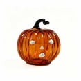 thumbnail image 2 of Halloween Pumpkin Glass Cup, Beverage Serving with Lid, Glass, for Party Tables and Home Bars, Pumpkin-Face Shaped Glass Design, Lidded Tumbler, 2 of 7