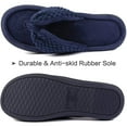 thumbnail image 4 of Women's Memory Foam Open Toe Slide Slippers with Adjustable Strap and Cozy Terry Lining, 4 of 6