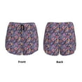 thumbnail image 3 of Honeii Octopus and flower print a double-layered women's running short, ideal for gym, tennis, and various activities, complete with a practical pocket-Large, 3 of 7