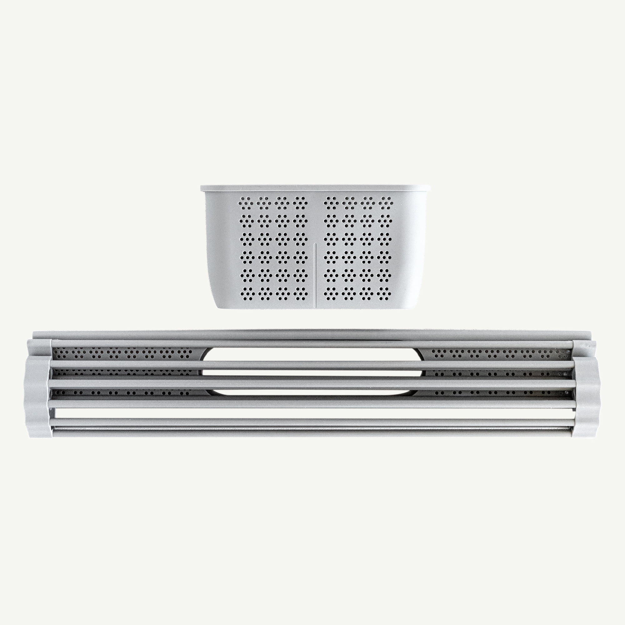 over&back Silicone Sink Drying Rack with Caddy - Foldable Kitchen Countertop Organizer - Fits Sponges, Rags, Dishes, and More