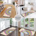 thumbnail image 6 of Yayeee Runner Rug for Bedroom 2'x6' Machine Washable Hallway Non Slip Mat, Beige Rainbow, 6 of 8