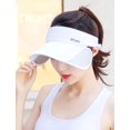 thumbnail image 4 of Gorra de béisbol para mujer con visera solar, de secado rápido, color blanco, 4 of 4