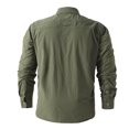 thumbnail image 3 of RYRJJ Men's Tactical Shirts Long Sleeve Pockets Cargo Shirts Quick Dry Lightweight Button Down Shirt for Outdoor Hiking Fishing, 3 of 8