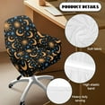 thumbnail image 5 of Xoenoiee Sun Moon Star Print Dining Room Chair Cover Velvet Curved Accent Chair Cover Armchair Cover Wingback Chair Protector Office Chair Cover for Kitchen Living Room, 5 of 7