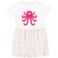 thumbnail image 3 of Inktastic Octopus Sea Creature Pink Girls Girls Toddler Dress, 3 of 5