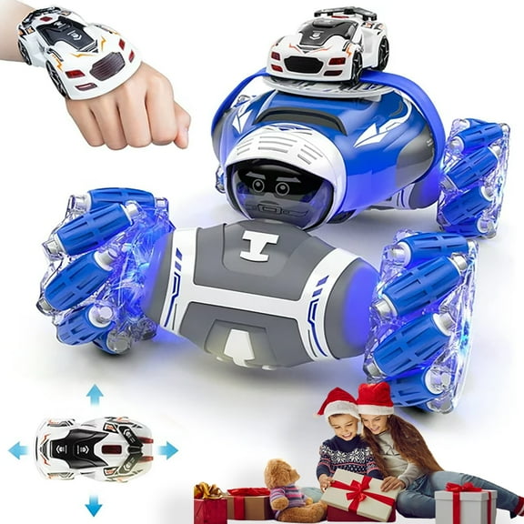 Gesture Sensing RC Stunt Car, 1/14 4WD Twisting Remote Control Car, Best Gift for Kids Boys Girls ,UD2195A Blue