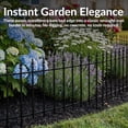 thumbnail image 3 of Sunnydaze Roman 18" x 22" Black Iron Decorative Garden Fence Panels (5 Count), 3 of 19