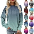 thumbnail image 6 of Aloohaidyvio Womens Crew Neck Tie Dye Sweatshirts Long Sleeve Casual Lightweight Pullover Tops, 6 of 6
