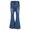 Blue, variant on YiZYiF Kids Girls Flared Jeans Casual Raw Hem Ripped Jeans Bell Bottom Denim Pants