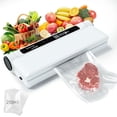 thumbnail image 2 of Kmonabie Powerful 75KPA Compact Vacuum Sealer, Dual Dry Moist Modes Digital Timer Kitchen Food Saver, Small Automatic Sealing Machine for Meal Prep Camping Freezer, 2 of 7