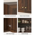 thumbnail image 2 of EYYTHUNG Laundry Wall Cabinets, Farmhouse Wood Storage Cabinet with Doors and Adjustable Shelf Wall Mounted Cabinets, Brown, 2 of 6