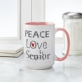 thumbnail image 4 of CafePress - Peace Love Senior Class Mugs - 15 oz Ceramic Large White Novelty Mug, 4 of 4