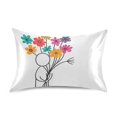thumbnail image 7 of Yayeee Pillowcase King Size Set of 2 Satin Wrinkle Resistant Pillow Case, Colorful Flower, 7 of 7