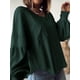 thumbnail image 2 of Sudadera de mujer de manga larga, tops oversize, jersey holgado con cuello en V, 2 of 4