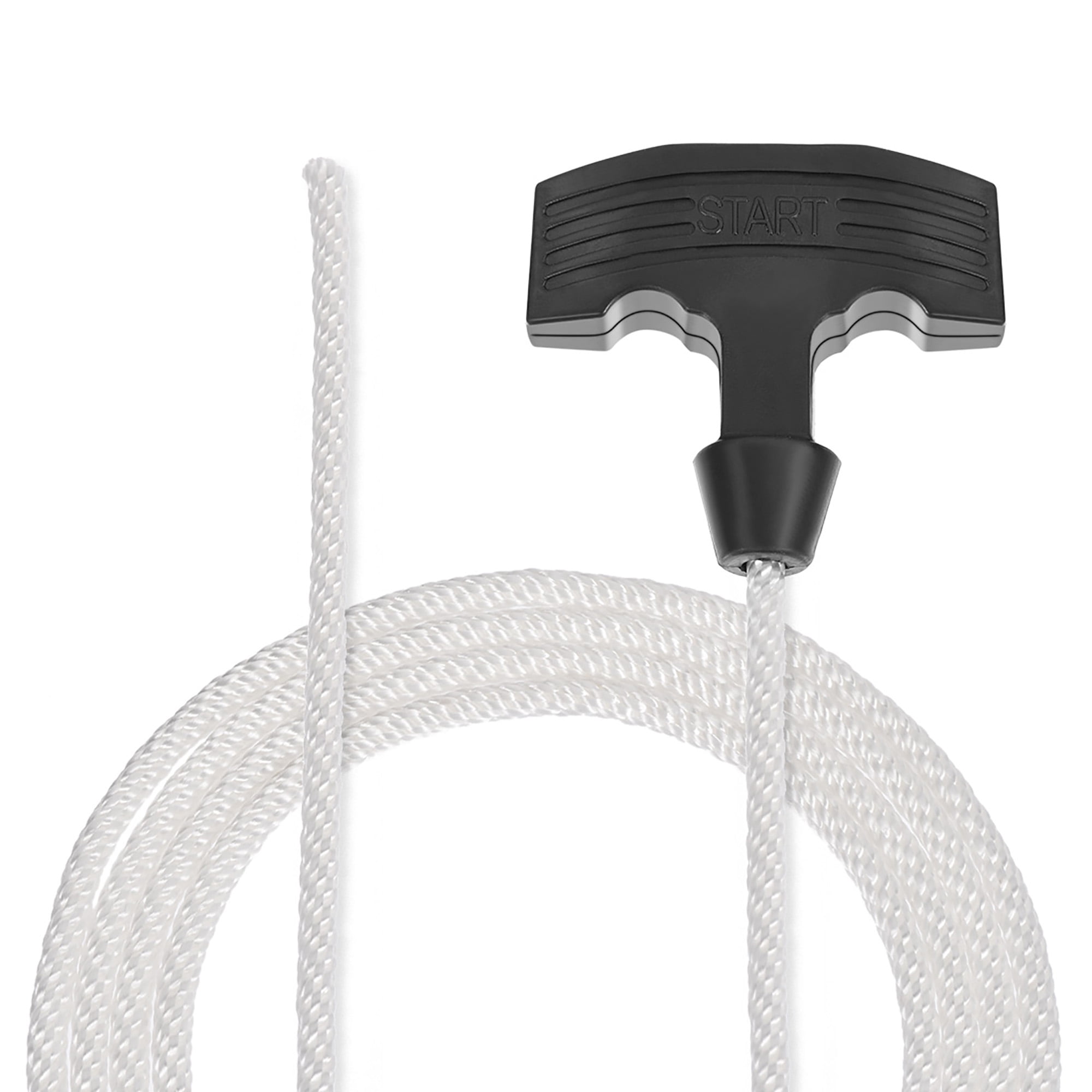 Recoil Starter Rope Rubber Handle 5mm Dia 1.25m 4ft Polyester Pull Cord