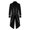 Black, variant on IROINNID Men's Long Sleeve V-Neck Tuxedo Turndown Lapel Long Coat Solid Color Leisure Halloween Costume Mid Length Retro Tuxedo Costume