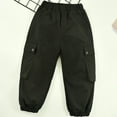 thumbnail image 6 of Ashirexll Boys and Girls Cargo Pants Winter Pants Solid Color Fleece Lined Adjustable Cuffed Pants with Pockets Elastic Waist for 3-15 Year, 6 of 6