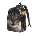 thumbnail image 1 of Disketp Pilot Cat In Vintage Plane Mochila de Lona Estampada, Mochila Escolar de Viaje Ligera para Estudiantes y Portátil-Small, 1 of 5