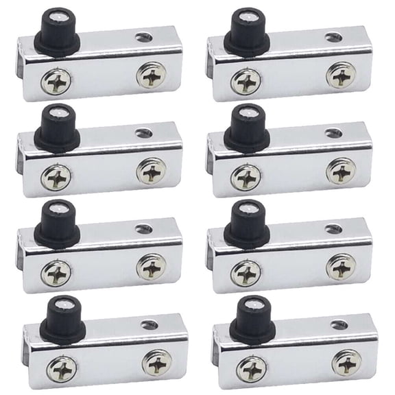 4 Pair Adjustable Glass Door Hinges Clamp Iron Cabinet Pivot Hinge Clip