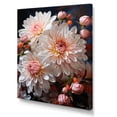 thumbnail image 2 of Designart "Chrysanthemum Ensemble Pink & White" Floral Canvas Wall Art - Traditional Pink Chrysanthemums Entryway Wall Art, 2 of 6