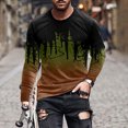 thumbnail image 2 of Hombres Casual Cuello Redondo 3D Impresión Digital Pullover Fitness Deportes Manga Larga Camiseta Blusa Pompotops oipoqjl5474, 2 of 3