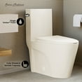 thumbnail image 3 of St. Tropez One-Piece 14" Rough-in 1.28 GPF Left-Hand Vortex Flush Elongated Toilet in Glossy Bisque, 3 of 9