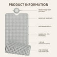 thumbnail image 4 of OTHWAY Non-Slip Bath Mat for Tub with Hair Catcher, 39"x17" Long Shower Mat, Large Drain Holes, Machine Washable Gripper Tub Mat (Grey), 4 of 11