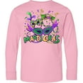 thumbnail image 3 of Inktastic Mardi Gras Masks and Beads Long Sleeve Youth T-Shirt, 3 of 5