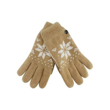 - Thermal Insulated Womens Snowflake Knit Winter Gloves