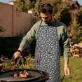 thumbnail image 4 of Black White Tiny Skull Pattern Apron-Garden Aprons for Women with Pockets-Cotton Linen Waterproof Kitchen Cooking Gardening Aprons Adjustable for Kitchen,Cooking,BBQ and Salon 33x27 Inch, 4 of 7