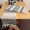 thumbnail image 7 of REDEARTH Placemats-Hand Woven Exquisite Artisan Made Placemet Set for Dining Table, Coffee Table, Console, Dresser; 100% Cotton 14x20; Chevron Black Set of 6, 7 of 7